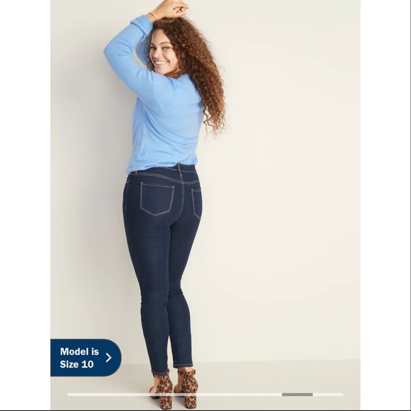 💥 SPRING CLEANING SALE | NEW Old Navy Mid-Rise Dark-Wash Super Skinnys - Picture 4 of 8